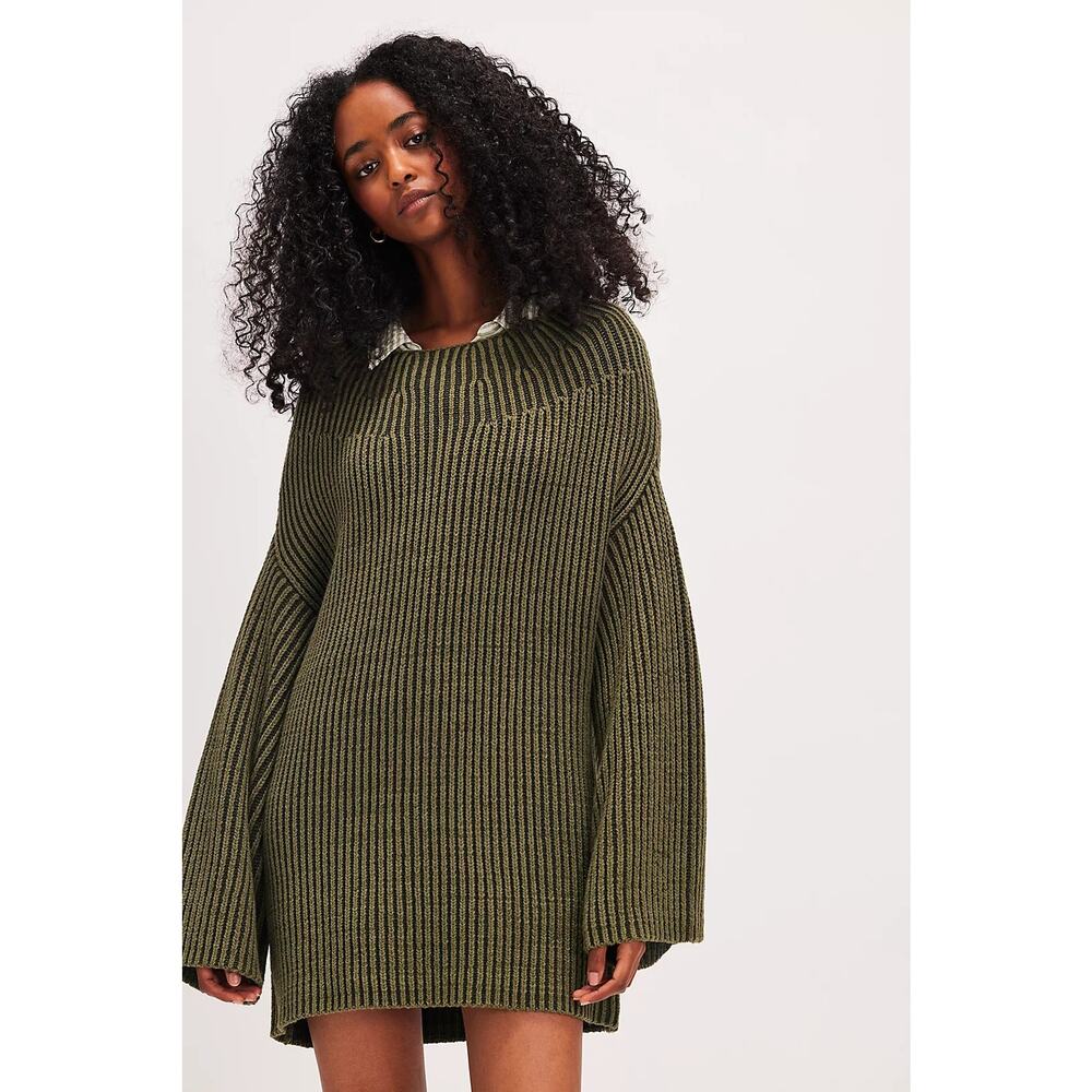 Free People Charlotte Boatneack Chunky Tunic Sweater
